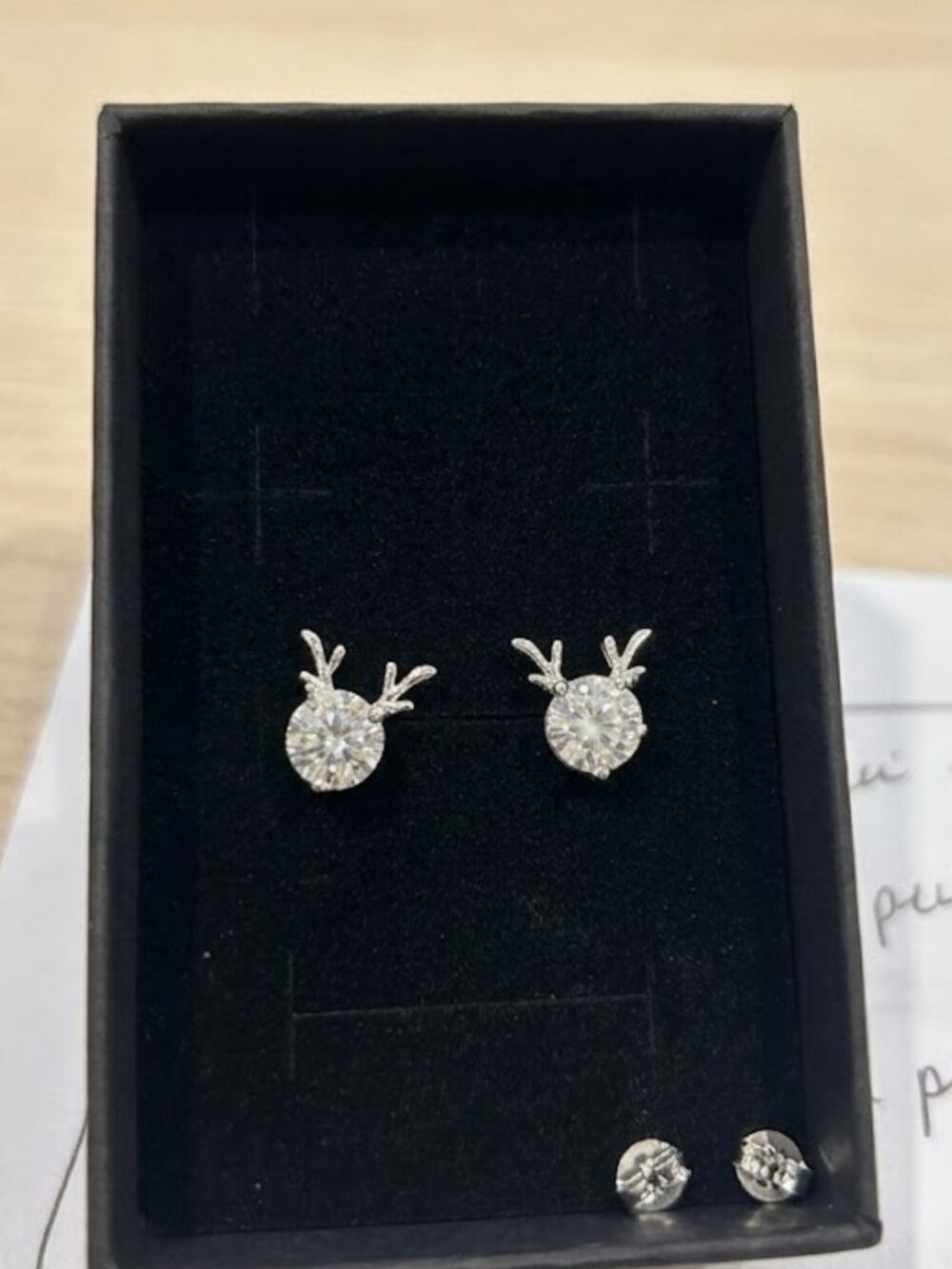 ER 90 Reign Deer Earrings 1 ct Moossanite in s925